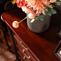 Armoire vintage Timberight, armoire en bois de style américain avec 6 tiroirs, commode moderne, armoire de cuisine de luxe