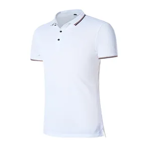 Áo polo ngắn tay cho nam và nữ cổ áo đan phẳng <span class=keywords><strong>3</strong></span> nút thoải mái và mịn màng chống biến dạng và co rút - Product Image 1