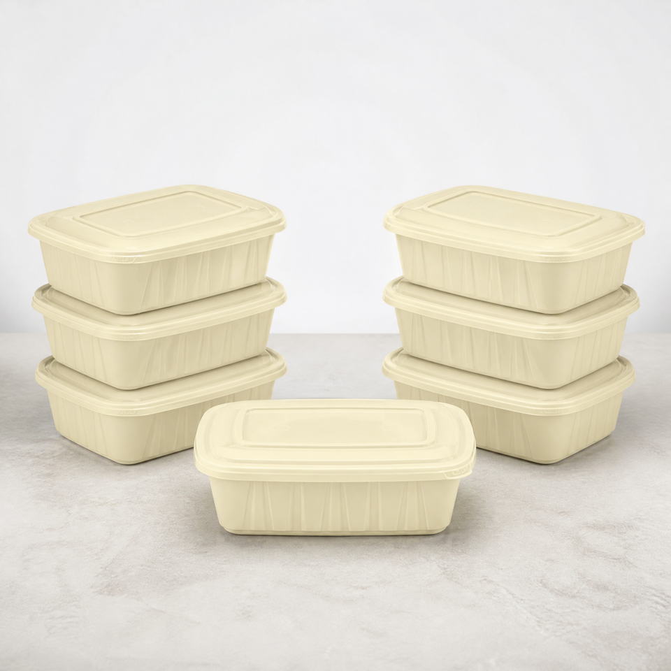Color Bex 850ml Rectangular Starch Color Plastic Food Container for Meal Prep ...