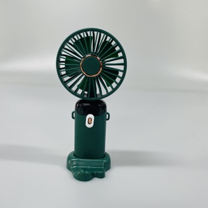 Ventilateur portable à main avec écran numérique, moteur DC 5W, pliable, fonctionnant sur batterie, trois vitesses, corps en plastique, usage domestique - Product Image 5