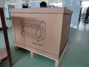 Máquina de café italiana semiautomática de doble cabezal, máquina espresso comercial para restaurante y hotel