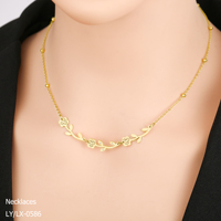 Collier réglable pour femme, OEM ODM, luxe léger, anti-allergique, plaqué or 18 carats, acier inoxydable, zircon, pendentif fleur rose