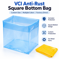 Sacs d'emballage VCI personnalisables, résistants à la corrosion, en polyéthylène basse densité, épais, à fond carré, pour pièces métalliques industrielles