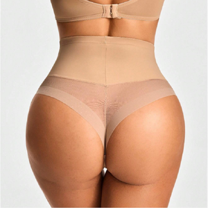 Hot Sale High <strong>Waist</strong> Mesh Tummy Control Thong Breathable Shaping <strong>Underwear</strong> for Women <strong>Waist</strong> Cincher Slim Fit Panties - Product Image 1