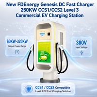 Nouvelle station de recharge rapide pour véhicules électriques FDEnergy Genesis DC 250 kW CCS1/CCS2 Niveau 3, usage commercial