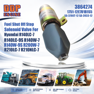 Válvula solenoide de corte de combustible SA-3766T-12 para Hyundai R140LC-7 R140LC-9S R140W-7 R140W-9S R200W-7 R210LC-7 R210NLC-7 - Product Image 2