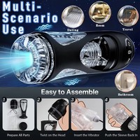 Godet de masturbation automatique pour homme avec fonction de succion et de poussée, jouet sexuel vibrant électrique mains libres pour le plaisir masculin