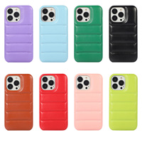 Étui de téléphone portable LeYi Hot Winter Custom Case Cloth Down Jacket 3D Sublimation PU, coque matelassée pour iPhone 14 15 13 Pro Max
