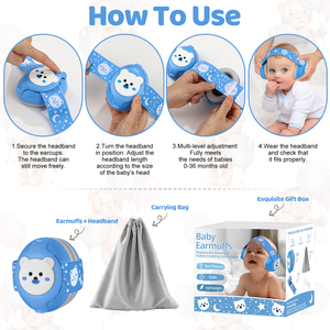 Protège-oreilles pour bébé, protège-oreilles pour enfants, protection auditive, protection contre le bruit, protection contre le bruit de 25 dB, protège-oreilles de sécurité pour bébé - Product Image 3