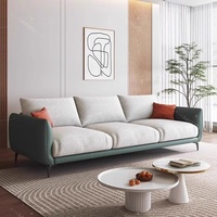 Canapé en bois massif et cuir de style minimaliste italien pour appartement, petit salon, design moderne, accoudoir droit, écologique, durable
