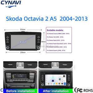 Écran Android 8 pouces pour <span class=keywords><strong>Skoda</strong></span> Octavia <span class=keywords><strong>2</strong></span> A5 2004-2013, CarPlay, Mirror Link, garantie <span class=keywords><strong>1</strong></span> an, écran tactile IPS - Product Image 3
