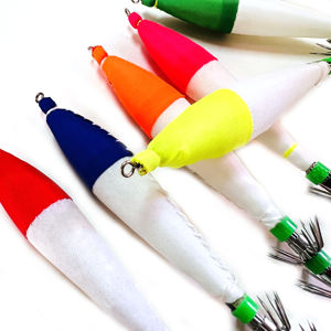 Tessuto pesca gamberi rivestiti Multi colore luminoso calamaro amo esche esche da pesca calamaro fluorescente calamaro con amo da pesca - Product Image 2