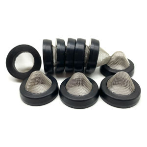 Goma con arandelas de filtro de acero inoxidable Juntas con pantalla Manguera de entrada de jardín Tapas de pantalla para juntas de cabezal de ducha - Product Image 1