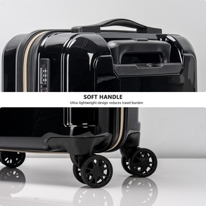 Portare avanti il lato rigido 18 pollici <span class=keywords><strong>piccolo</strong></span> <span class=keywords><strong>bagaglio</strong></span> con ruote Spinner leggero rotolamento valigia cabina - Product Image 3