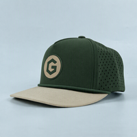 Casquette de golf extérieure 5/6 panneaux en nylon perforée au laser, personnalisable avec logo, imperméable
