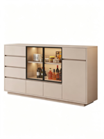 Minimalistisches Massivholz-Sideboard Wandschrank Buffetschrank für Esszimmer und Wohnzimmer Umweltfreundlich Anpassbar