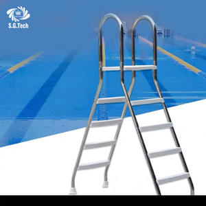 Couronne d'eau <span class=keywords><strong>Sol</strong></span> Portable <span class=keywords><strong>Piscine</strong></span> Échelle En Acier Inoxydable <span class=keywords><strong>Piscine</strong></span> <span class=keywords><strong>Double</strong></span> Face Deux Pieds Échelles - Product Image 6