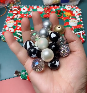 Perles acryliques rondes épaisses <span class=keywords><strong>de</strong></span> 20mm pour la fabrication <span class=keywords><strong>de</strong></span> bijoux 100 pièces/sac - Product Image 3