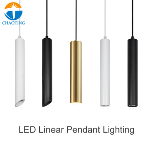 Lampe suspendue LED moderne OEM, éclairage suspendu en aluminium, luminaire décoratif suspendu au plafond, lampe cylindrique suspendue, lampe tube longue - Product Image 4