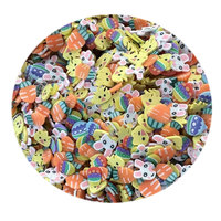 Vente en gros d'argile polymère de Pâques arrose les tranches d'argile d'oeufs de carotte de lapin pour le remplissage de tasses de Slime et Snowglobe
