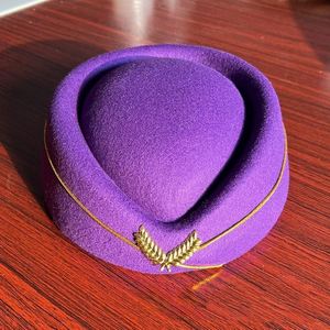 Béret d'hôtesse de l'air pour femme, chapeau d'uniforme formel, accessoire pour les fêtes et les accessoires de costume - Product Image 3