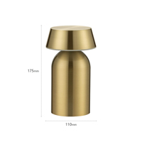 Lampe de table LED sans fil Megapower moderne rechargeable à commande tactile RGB en aluminium, intensité variable, température de couleur 2700K-6000K, IRC 90
