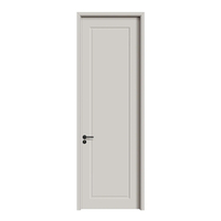 Porte intérieure en bois de chêne avec finition haute brillance pour maison moderne