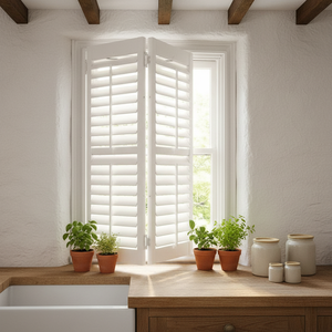 Volets persiennes en bois massif sur mesure avec cadre, finition peinture, pour <span class=keywords><strong>d</strong></span>écoration intérieure, volets de plantation en bois pour salle à manger - Product Image 6