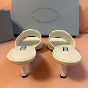 Luxury Designer Heeled <b>Slide</b> Sandals High-Quality Square Toe Non-<b>Slip</b> Outdoor Casual <b>Slides</b> for Women - Product Image 2