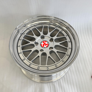 Jantes en alliage forgé sur mesure SJ, 2 pièces, maille chromée polie, concaves, 17, 18, 19, 20 pouces, 5x114.3, 5x120, 5x130 pour BMW, Audi, Tesla - Product Image 5