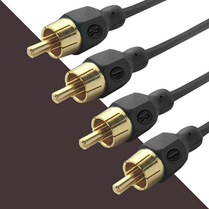 OEM High End Fidelity <span class=keywords><strong>Hifi</strong></span> 2 RCA Cable de <span class=keywords><strong>audio</strong></span> con chaqueta de PVC cobre desnudo chapado en oro 2RCA AV para altavoces ordenador y HDTV - Product Image 4