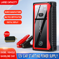 Démarreur de voiture multifonctionnel 2800mAh 12V, alimentation de secours avec batterie au lithium légère et chargeur sans fil mobile