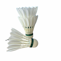 Balles de badminton personnalisées abordables, durables et légères, 12 par paquet, plumes naturelles, frappes droites, performance stable