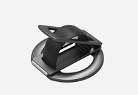 Support magnétique pour téléphone en alliage d'aluminium léger, mini support de bureau doublement pliable avec anneau et dragonne