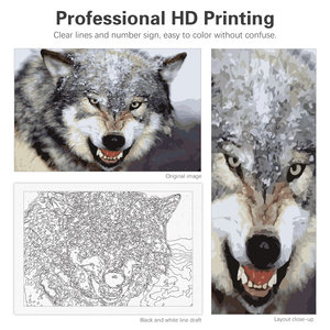 <span class=keywords><strong>Loup</strong></span> Animaux Paysage <span class=keywords><strong>Peinture</strong></span> par Numéros Kits DIY Crafts with Acrylic Paint Home Decors of 40x50cm/16x20inch Picture - Product Image 6