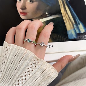 Anillo de Plata de Ley S925 Yinruitai con Diseño de Flor, Ajustable, Estilo Retro, para Mujer, Regalo de Joyería - Product Image 3