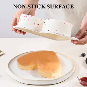MUYULINS Molde de Silicona para Hornear Pan y Pasteles, con Marco Metálico Reforzado, Antiadherente, Libre de BPA, con Certificación LFGB, en Forma de Corazón - Product Image 4