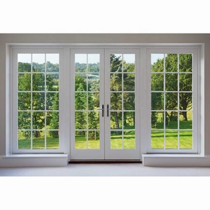 Diseño Simple Personalizado UPVC Puerta de entrada frontal <span class=keywords><strong>Ventanas</strong></span> <span class=keywords><strong>y</strong></span> <span class=keywords><strong>puertas</strong></span> de vinilo <span class=keywords><strong>Puertas</strong></span> abatibles francesas de vidrio templado doble de plástico - Product Image 1