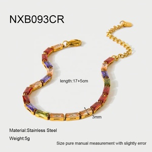 Pulsera de tenis vintage de acero inoxidable con diseño elegante, joyería al por mayor, impermeable, chapada en oro de 18K, con circonitas, regalo para mujer - Product Image 5