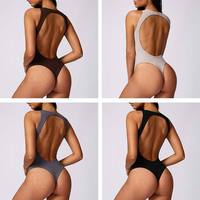 JY Supply hoogwaardige zachte, eendelige, mouwloze workout-, gym- en fitnesskleding, yogajumpers voor dames met buikcontrole