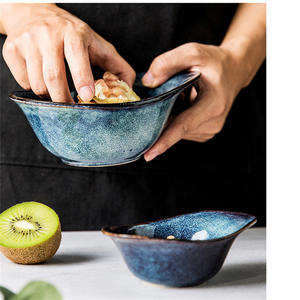 مجموعة أدوات خدمة غير منتظمة بألوان ايكا نوردية مزججة بألوان 18 24 32 زرقاء قابلة للتخصيص - Product Image 2