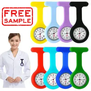 사용자 정의 로고 포켓 시계 휴대용 실리콘 디지털 클립 실리콘 포켓 간호사 시계