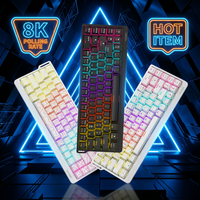 Clavier mécanique AJAZZ NK68 V2 à échange à chaud, clavier filaire RGB 65 %, clavier mécanique compact pour le bureau, la maison et les jeux