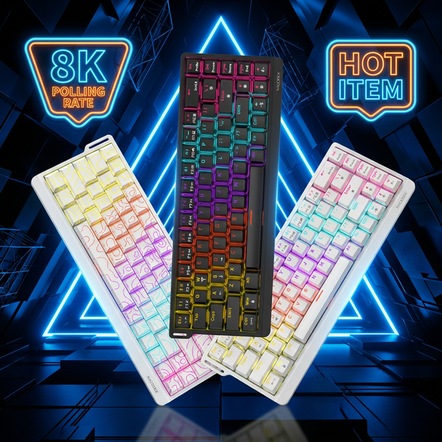 AJAZZ NK68 V2 Hot Swap Mechanical Keyboard 65 Percent RGB Wired Keyboard Compact Mechanical Keyboard for Office Home Gaming
