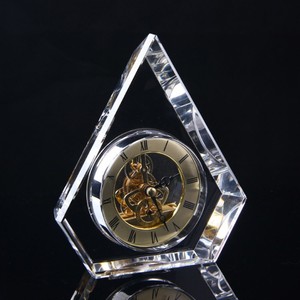 Horloge murale en cristal, souvenirs de bureau, ornements, cadeaux de mariage, horloges en <span class=keywords><strong>verre</strong></span> <span class=keywords><strong>avec</strong></span> photos gravées au laser personnalisées - Product Image 1