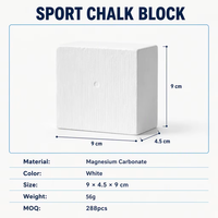 Blocs de craie sportive longue durée, carbonate de magnésium haute pureté, adhérence forte pour la musculation, l'escalade, la pole dance