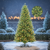 Sapin de Noël artificiel en velours écologique de haute qualité 2026 avec lumières LED claires/blanches chaudes/froides, hauteur personnalisable