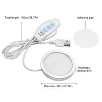 Lampu LED USB 5V 3 Warna untuk di Bawah Kabinet, Lampu Puck LED, Kit Lampu Printer 3D untuk Dekorasi Rumah DIY
