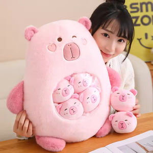 Oreiller de haute qualité personnalisé Super doux Capybara peluche Snack mignon <span class=keywords><strong>cochon</strong></span> jouet couette avec remplissage en coton PP pour bébé garçons filles - Product Image 2