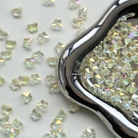 Perles en verre cristal biconiques, perles intercalaires à double pointe facettées pour la fabrication de bijoux, accessoires pour cheveux, chaussures